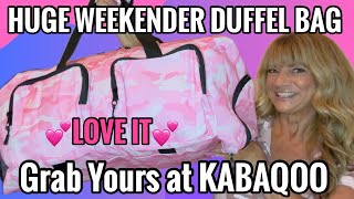 HUGE Awesome WEEKENDER Duffle Bag Review from KABAQOO I LOVE IT 💕 [upl. by Ahsaya]