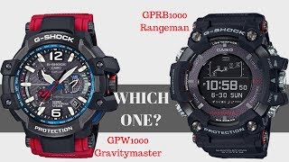 GSHOCK GPW1000 Gravitymaster vs GSHOCK GPRB1000 Rangeman  Watch Comparison [upl. by Idnac]