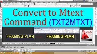 Convert to Mtext Command in AutoCad II HindiUrdu Tutorial [upl. by Cleodal]