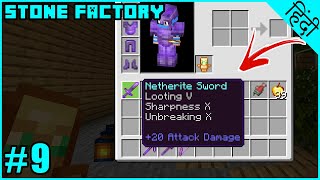 StoneFactory 9  Over Enchantment Table amp Max Netherite Armor amp Tools  Minecraft PE in Hindi [upl. by Notgnirra]