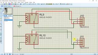 16 Relay Module PCB Design Proteus [upl. by Eimaj]