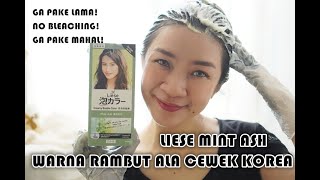 REVIEW amp TUTORIAL Liese Bubble Hair Color II Mint Ash Warna Rambut Ala Cewek Korea [upl. by Isiah989]