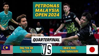 Ong Teo MAS vs Hoki Kobayashi JPN  QF  PETRONAS Malaysia Open 2024 [upl. by Odracir]