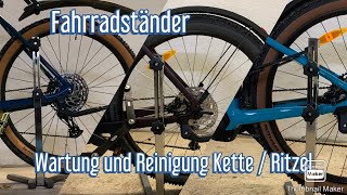 Fahrradständer Gioma für Wartung 🔧 und Reinigung 💦 der Kette und Ritzel beim EBike  EMTB  Cube [upl. by Nehte]