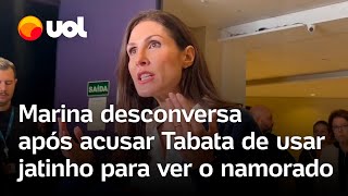 Marina Helena desconversa após dizer em debate que Tabata Amaral usa jatinho Perguntem para ela [upl. by Kauffman]