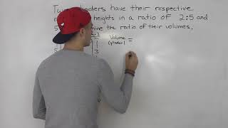 Rational Expressions Word Problem  Find Ratio of Volumes MCR3U Grade 11 Functions [upl. by Pickford920]