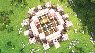 Minecraft 120 I How to Build a Cherry Blossom Underground Enchantment Room [upl. by Naimad]