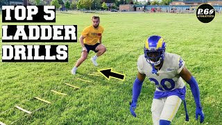 Defensive Back Ladder Drills  DB Footwork [upl. by Eile695]