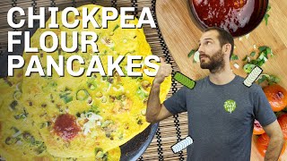 Chickpea Flour Pancakes  High Protein amp Vegan [upl. by Oiliruam]