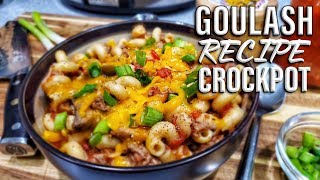 Crockpot Goulash Recipe  Crockpot Recipes [upl. by Anikes]