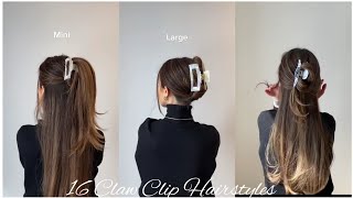 16 Ways to Style Claw Clip 2022  16 Claw Clip Catcher Hairstyles part 2  The Hairdos [upl. by Donn]