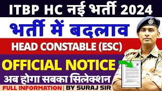 नई भर्ती आ गई दोस्तो🙂 ITBP HEAD CONSTABLE EDUCATION AND STRESS COUNSELOR VACANCY 2022 ITBP HCESC [upl. by Carma]