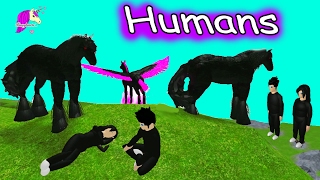 Humans In Horses World Roblox Horse Games [upl. by Canice]