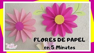 Como hacer FLORES DE PAPEL fáciles En Menos de 5 MINUTOS [upl. by Helas]