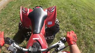 Rossier R5 Exhaust YFZ450R 1st Test Ride [upl. by Keiryt]