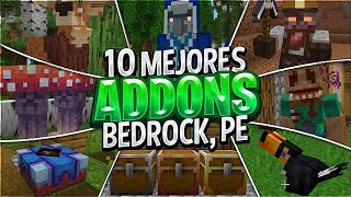 😯Top 10 MEJORES ADDONS SURVIVAL para MINECRAFT 120 12051 BEDROCK y PE ADDONS MINECRAFT PE 120 [upl. by Tiffani]