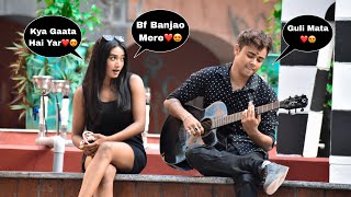 Badly Singing Guli Mata In Public  Randomly Prank On Cute Girl  Shocking Reactions😱  Jhopdi K [upl. by Shurlock]