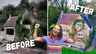 ONE YEAR in 15 minutes RENOVATING a Crumbling Cottage [upl. by Eanore]