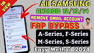 All Samsung FRP Bypass Code 2024  Android 121314  Remove Gmail Account  On TalkBack  0 [upl. by Jacenta]