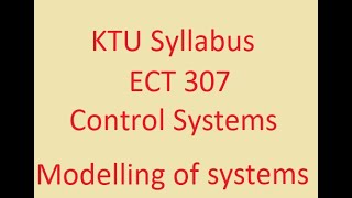 KTU Syllabus Control systems [upl. by Kendrick]