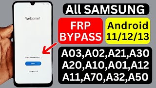 All Samsung A02A04A10A12A13A20A01A32A50A70 FRP Bypass  Remove Frp Lock  1 Click Bypass [upl. by Anividul]