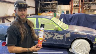 How to spray paint a car quick and easy rustoleum turbo crownvictoria [upl. by Balliett]