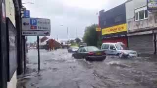 Nuneaton Queens Road flood 19714 [upl. by Ariom]