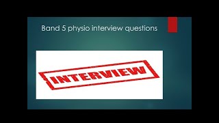 Band 56 physiotherapist cardiorespiratory interview questionsacute setting [upl. by Gombach]