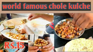 World famous chole kulche Rs 15  Raju ke Famous chole kulche  punjab best street food  hoshiarpur [upl. by Lilias]