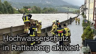 Mobiler Hochwasserschutz in Rattenberg aktiviert [upl. by Sand]