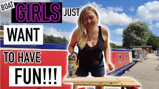 Solo NARROWBOAT girl tackles EPIC houseboat refit in burning HEAT  OFFGRID living [upl. by Yht]