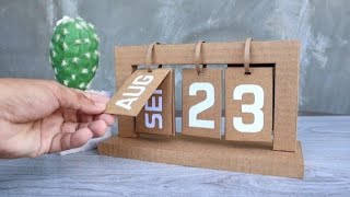 how to make calendar by using cardboard ll easy way to meke calender at home [upl. by Jason]