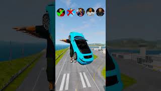 🚘CR7 vs Messi vs Mbappe vs Neymar vs John Cena Characters ⚽️beamngdrive simulator shortsfootball [upl. by Mccowyn185]