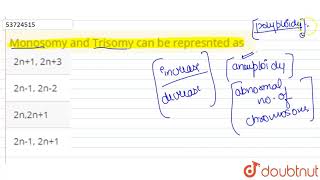 Monosomy and Trisomy can be represnted as  12  STRATEGIES FOR ENHANCEMENT IN FOOD PRODUCTION [upl. by Nicholson]