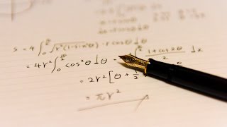 ASMR  Mathematical proof quotArea of a circlequot with Fountain pen [upl. by Dlonyer370]