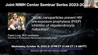 Acidic Nanoparticles Prevent HIV Preexposure Prophylaxis PrEP Inhibition of Oligodendrocyte Matu [upl. by Enidlareg]