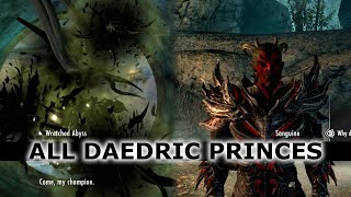 ALL DAEDRIC PRINCE INTERACTIONS IN SKYRIM [upl. by Etta]