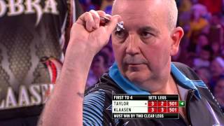 World Darts Championship 2016 Jelle Klaasen vs Phil Taylor last set [upl. by Aileduab]