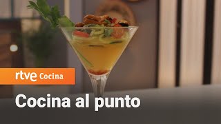 Cocina al punto Gelatina de tomate y azafrán con ensalada de pepino y mejillones  RTVE Cocina [upl. by Hulburt]