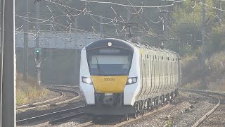 Thameslink Class 700 passes Brookmans Park 101024 [upl. by Marcy]