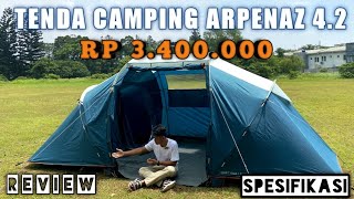 SPESIFIKASI DAN REVIEW TENDA CAMPING QUECHUA ARPENAZ 42 tendacamping camping review [upl. by Ohs]