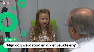 Kyara kreeg haren van eikenprocessierups in haar oog [upl. by Claman]