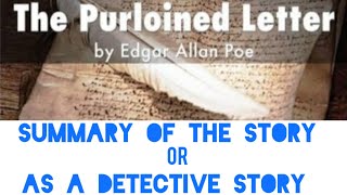 The purloined Letter by Adgar Allan Poe summary of the story [upl. by Akcimahs743]