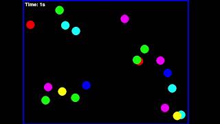 Elimination Multicolor bouncingballs  games  python  pygame  simulator [upl. by Ferino]