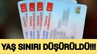 EHLİYETTE YENİ DÖNEM YAŞ SINIRI DÜŞÜRÜLDÜ [upl. by Ling]