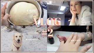 VLOG 2  Nye negler hundeskogen baking [upl. by Ariaec]