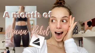 I TRIED ASANA REBEL FOR A MONTH  yoga workout body transformation is it worth the hype [upl. by Ajup505]