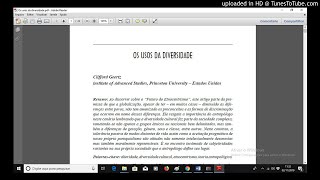 Clifford Geertz  Os usos da diversidade 3 [upl. by Emmie524]