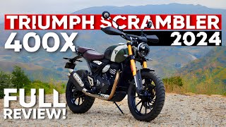 2024 Triumph Scrambler 400X Full Review [upl. by Ttenneb485]