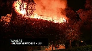 Brand verwoest huis in Waalre [upl. by Robinett]